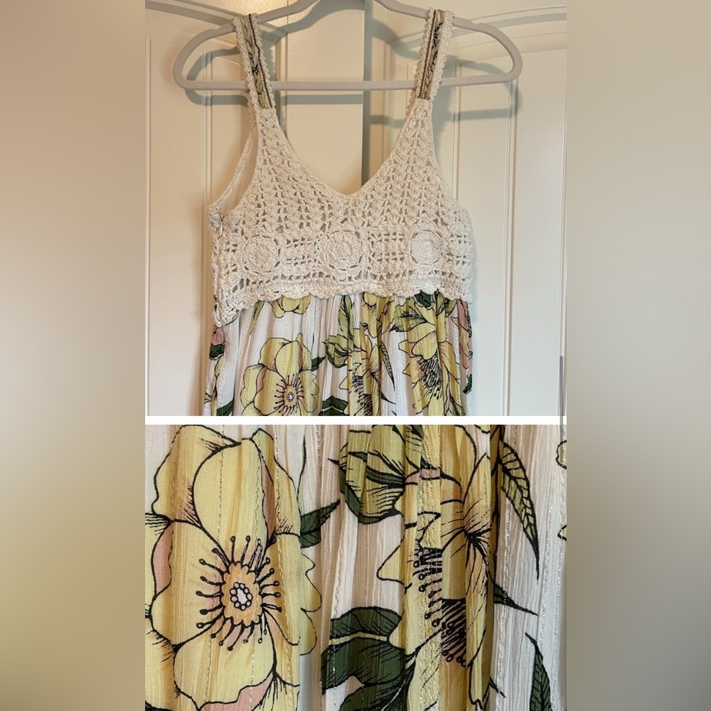 Farm Rio Anthropologie Protea Dress floral maxi new with tags size XS